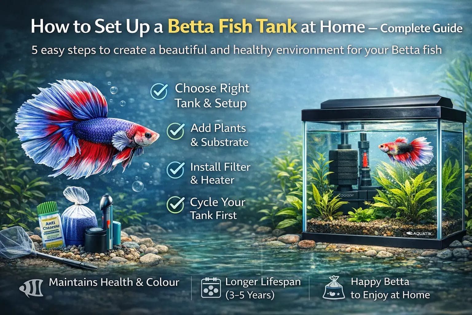 How to Set Up a Betta Fish Tank at Home — Complete Guide
