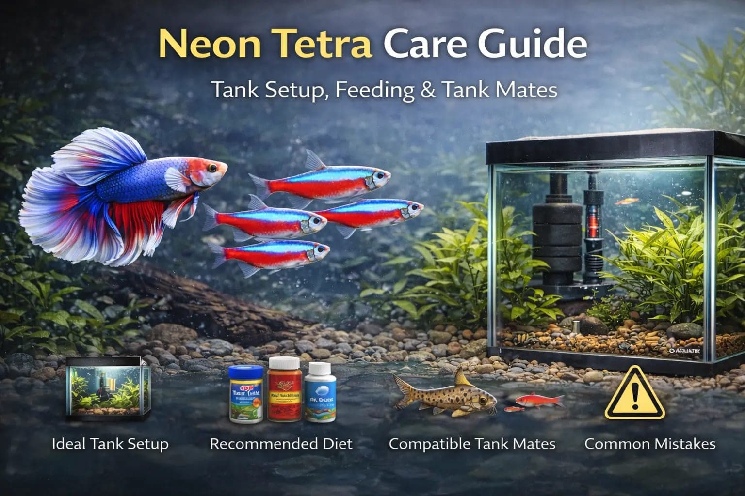 Neon Tetra Care Guide — Tank Setup, Feeding & Tank Mates